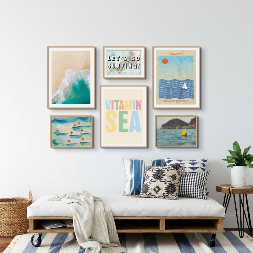 How to Create a Stunning Summer Gallery Wall - 7 Coastal-Style Ideas ...